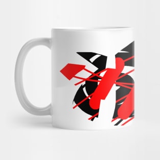 Abstract red black Mug